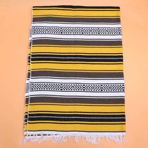 Couverture mexicaine polyvalente plaid doux coton polyester 130x180 - 4
