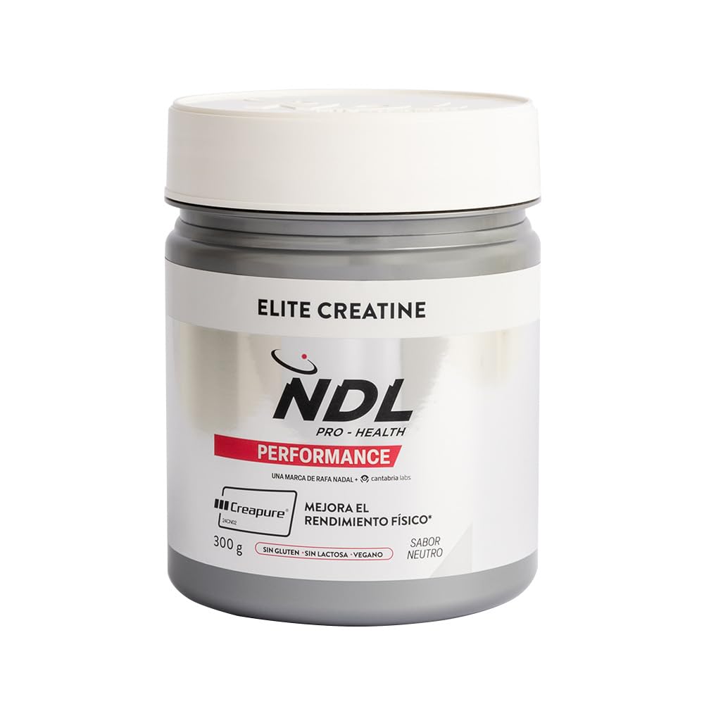 NDL Pro-Health Creatina CREAPURE monohidratada | Para Fuerza, Energía y Recuperación Muscular | Creatina pura en polvo sin aditivos | Sin sabor | 100 dosis | Una marca de Rafa Nadal & Cantabria Labs