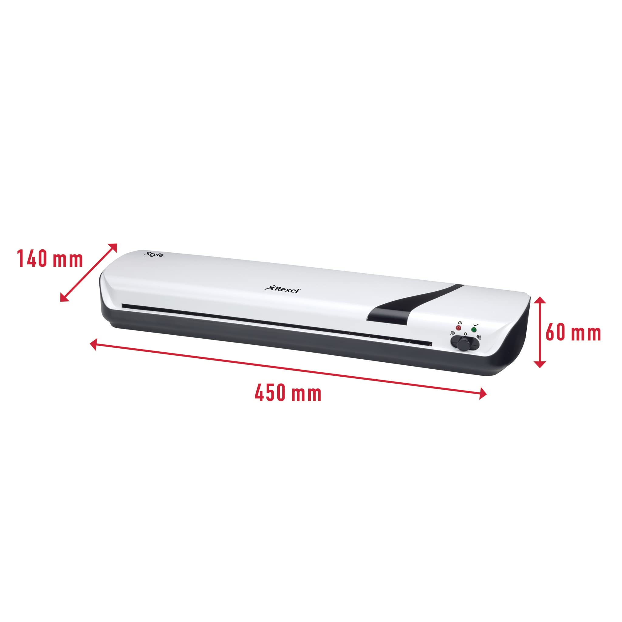 Rexel Plastificadora Style A4 para el Hogar y la Oficina, 6 x 35 x 13 cm – Blanco