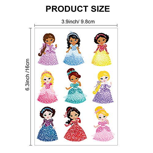 Konsait 180Pcs Glitter Tattoos For Kids,Glitter Flash Temporary Tattoos Flower Fairy/Princess/Butterfly/Animal Fake Tattoo Sticker For Girls Children Birthday Party Favor Gift Bag Filler Rewards #TOP6