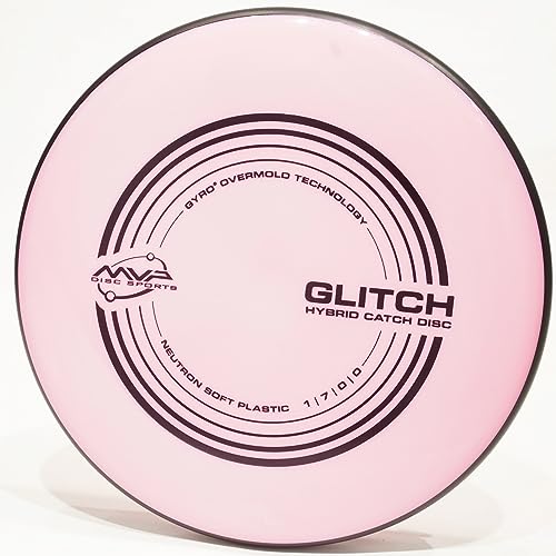 MVP Disc Sports Glitch (Neutron Soft) Hybrid Approach and Catch Disc, Pick Color/Weight [Stamp & Exact Color May Vary] Pink 150-159 Grams