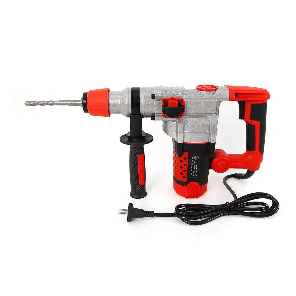 Trapano elettrico, trapano a percussione a batteria 2200 W, set da 930 giri/min, con 6 punte, impugnatura girevole a 360 gradi per foratura e fessura di fori