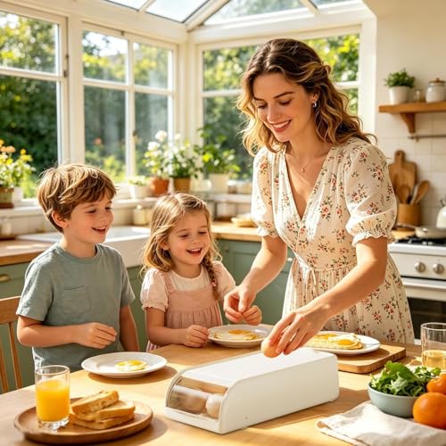 Soporte de huevos para refrigerador y dispensador automático para cocina y apartamento 3