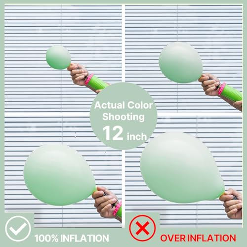 Image of PartyWoo Light Green Balloons 50pcs Mint Pastel Peppermin Green Color