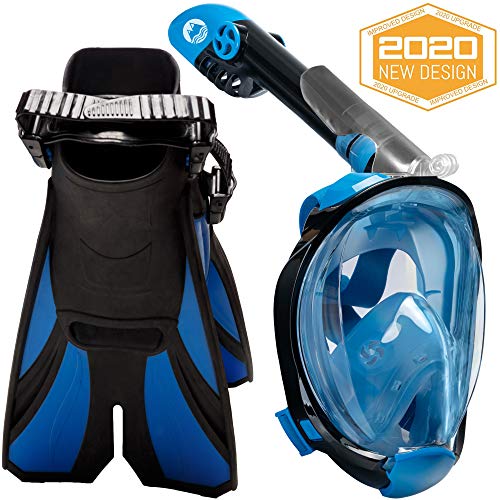 cozia design Snorkel Set Adult - Full Face Snorkel Mask and Adjustable Swim