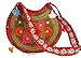 Tribe Azure Sling Shoulder Crossbody Women Messenger Satchel Tote Everyday Colorful Fashion Boho Bag Embroidered Elephant (Red)