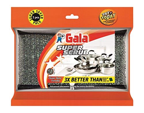 Gala Super Scrub Set (Black, Pack of 2_Alloy Steel) (B07NMBQY7L) Amazon Price History, Amazon Price Tracker