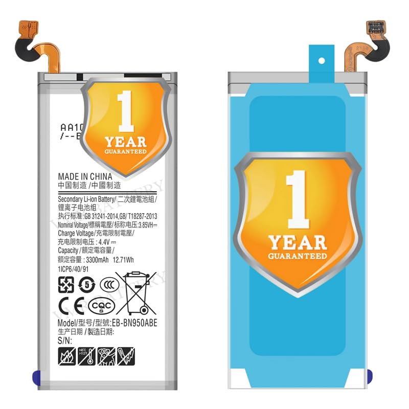 Image of Original EB-BN950ABE Battery Compatible for Samsung Galaxy Note 8 (SM-N950F, SM-N950U, SM-N9500, SM-N950U1, SM-N950N, SM-N950W, SC-01K, SM-N950FD) - (3300mAh) - 1 Year Warranty K7