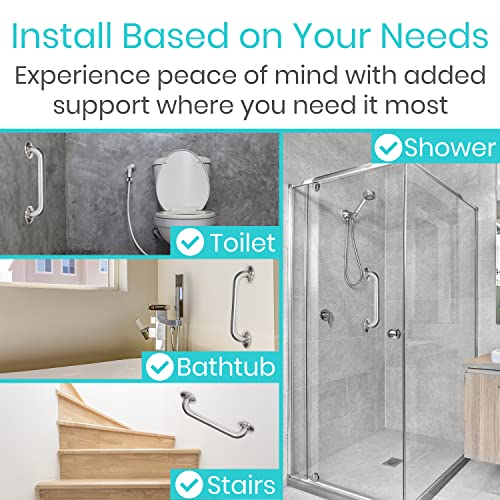 Vive Grab Bar For Bathtubs And Showers - Handicap Bathroom Safety Rail For Elderly - Wall Senior Handle For Tub, Toilet, Bath - Disability Assist Device Accessories Handrail Support For Injury #TOP4