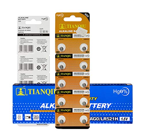 Tianqiu 10PCS Ag0 Lr521 379 Sr521Sw Pila Alcalina miniatura 2
