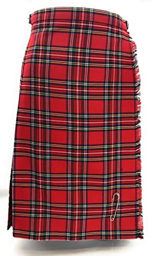 Falda escocesa para mujer de 22 pulgadas, diferentes tartanes disponibles en cintura de 6 a 22 pulgadas, ropa formal e informal, fabricada en Escocia, diseño tradicional escocés, poliviscosa, correas