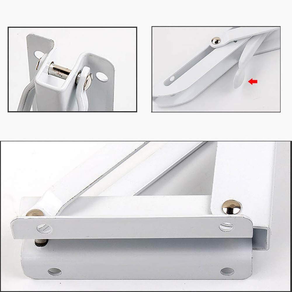 EMZJ Shelf Brackets,2 Staffe per Mensole Triangolari da Parete Pieghevoli, Mensole Decorative Galleggianti/bianca / 350x150mm