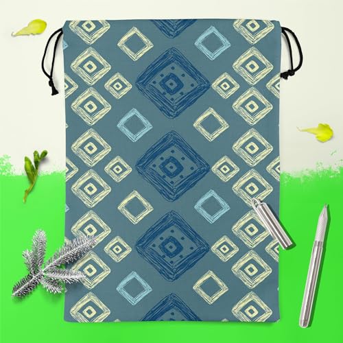 Image of ArtzFolio Geometric Art D2 | Reusable Sack Bag | Bag for Gym, Storage, Vegetable & Travel