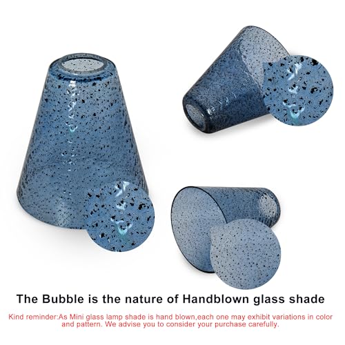 Image of Viinew Blue Seeded Glass Pendant Lamp Shade Mini Glass Light Cover