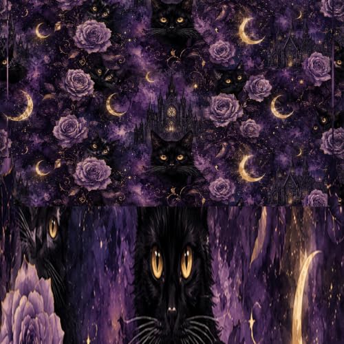 Image of Nuxovilar Gothic Cat Wallpaper Peel and Stick 12x18In PVC