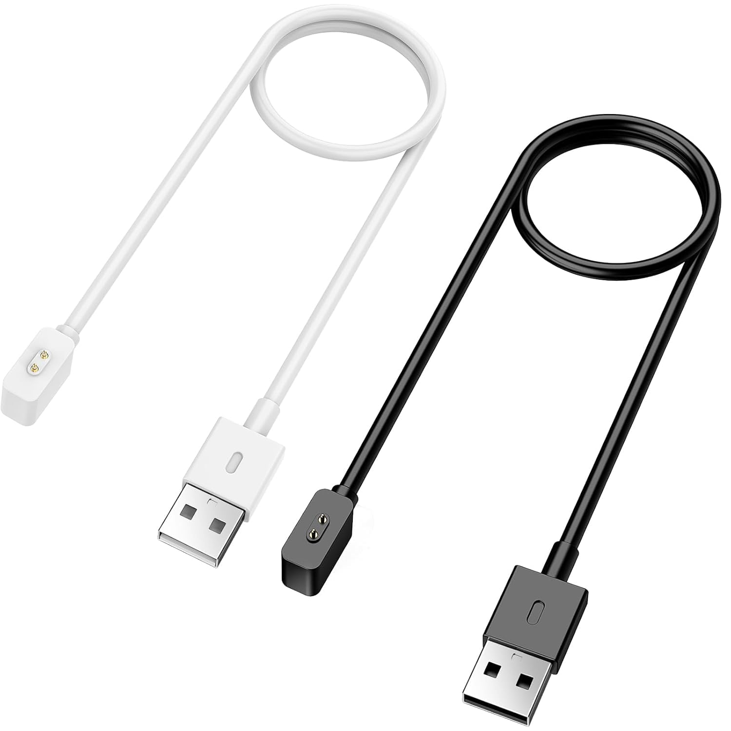 TiMOVO 2Pack Charger Compatible with Redmi Watch 5/4/3 Active/Watch 3 lite, 3.3Ft Portable Charging Cable for Xiaomi Smart Band 9/9 pro/8/8 Pro/Active, White&Black