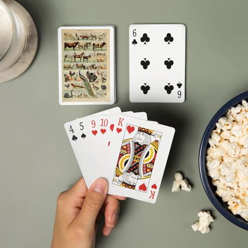Baraja de 52 cartas de poker Lantern Press con arte vintage miniatura 2