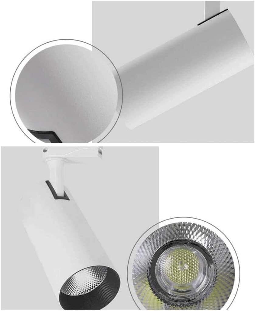 Complete Track Lighting Kits Straight Bar 3-Light Track Lighting Kit | Modern Flexible Ceiling Spotlight with 1M Track | for Living Room Bedroom Kitchen Artwork Display(20w White White Light)