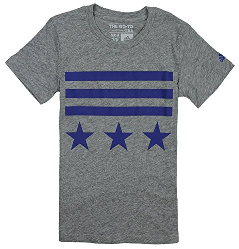 T-shirt Gris et Bleu Adidas Fille Taille XL 16 Ans