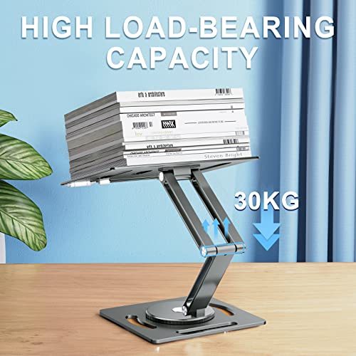 Oatsbasf Book Stand For Reading, Rotating Book Holder Multi Heights Angles Adjustable Cooking Bookstands, Tablet&Ereader Stand For Child Textbook/Recipe/Magazine/Ipad (Rotatable Blue Gray) #TOP3