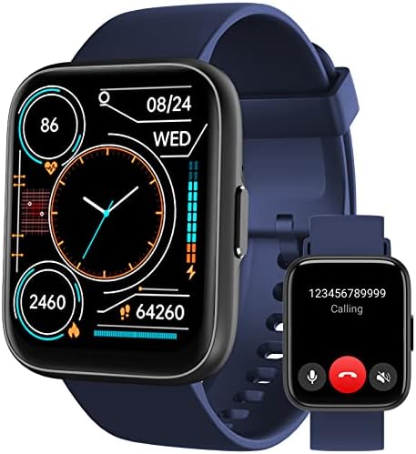 Smart Watch for Men Women - Answer/Make Calls/Quick Text Reply, 1.83" Screen for Android Phones iPhone Samsung Compatible IP68 Waterproof Smartwatch Fitness Tracker Heart Rate Blood Oxygen Monitor