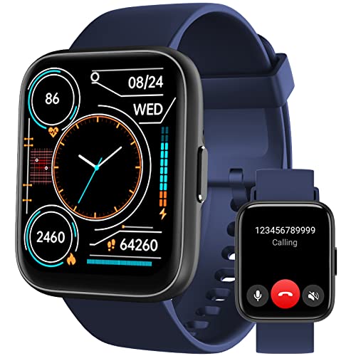 Smart Watch For Men Women - Answer/Make Calls/Quick Text Reply, 1.83" Screen For Android Phones Iphone Samsung Compatible Ip68 Waterproof Smartwatch Fitness Tracker Heart Rate Blood Oxygen Monitor #TOP3