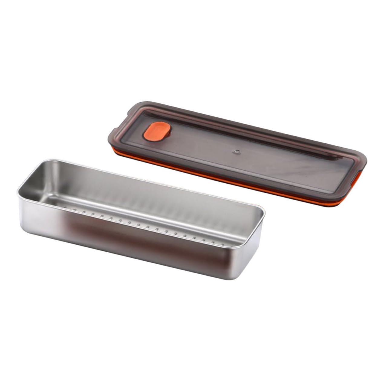 PRETYZOOM 4 Unidades De Caja De Tocino De Res Refrigerador Pequeño Tocino Refrigeradores De Cocina Contenedores Para Alimentos Contenedor De Acero Inoxidable Con Tapa Contenedor De