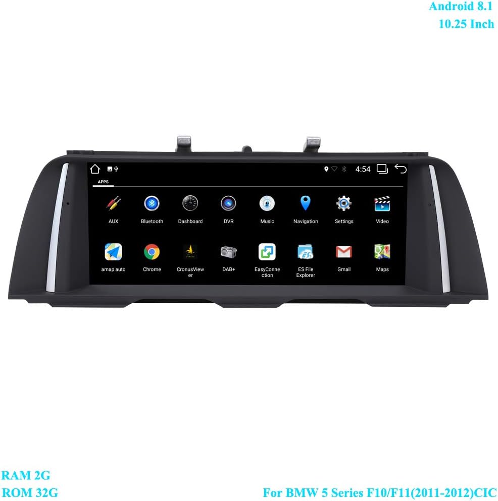 XISEDO 10.25 Inch Car Stereo Android 8.1 Head Unit 6-core RAM 2G ROM 32G GPS Navigation Car Radio for BMW 5 Series F10/ F11(2011-2012) Original CIC System Support WiFi, Bluetooth