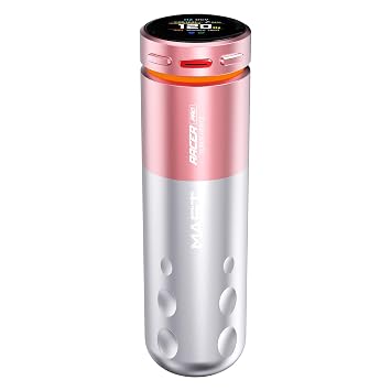 Mast Tattoo Racer Pro Pink Cordless PMU Machine, Direct Drive 4.2mm Stroke, 3-140Hz Dual Mode, Mcore-Pro Motor, Universal Cartridge Compatible