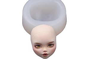 1pc White Clay Mold for Crafting Detailed Doll Faces