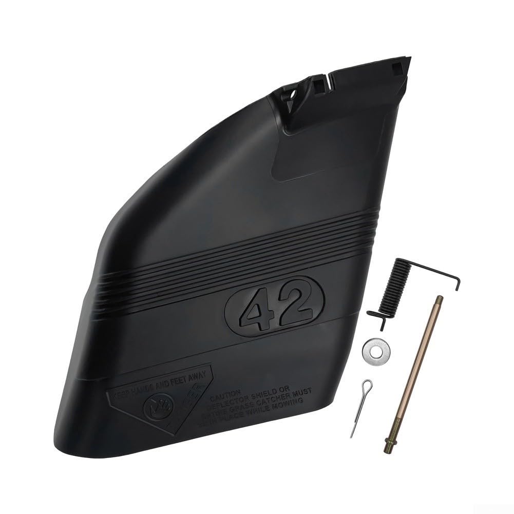 Protector deflector para cortacésped Craftsman de 42 pulgadas reemplaza 130968X428 139450 171859 532130968 cubierta de cubierta con hardware protector de seguridad de plástico negro