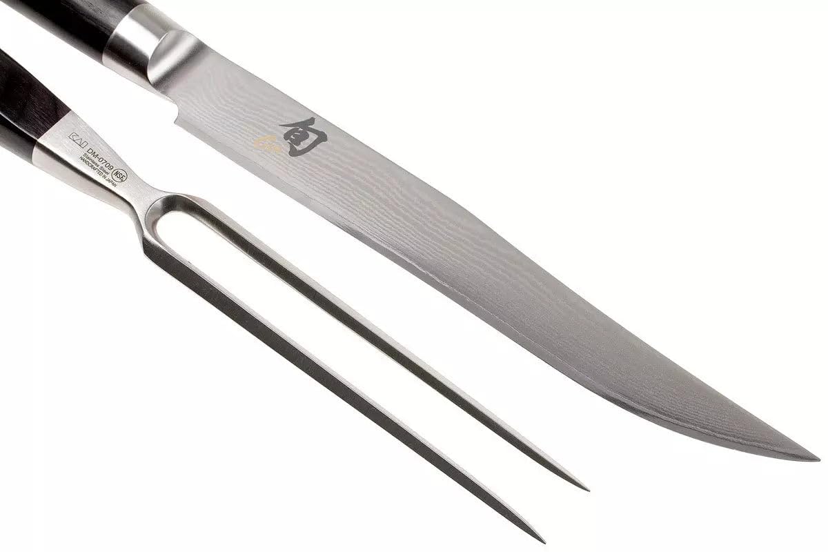 Shun Classic 2-Piece Carving Set with 8-Inch Carving Knife and 6-Inch Fork