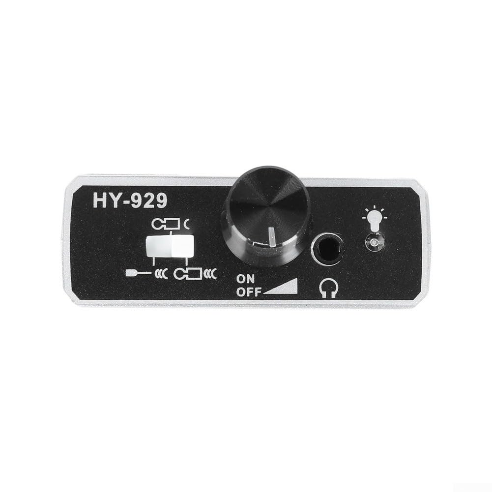 Rohrleckdetektor HY929 Akustischer Wasserlecksucher mit Kopfhörern, starkes Eindringen Audiogerät für Sanitär, Silber, 6 x 5,8 cm
