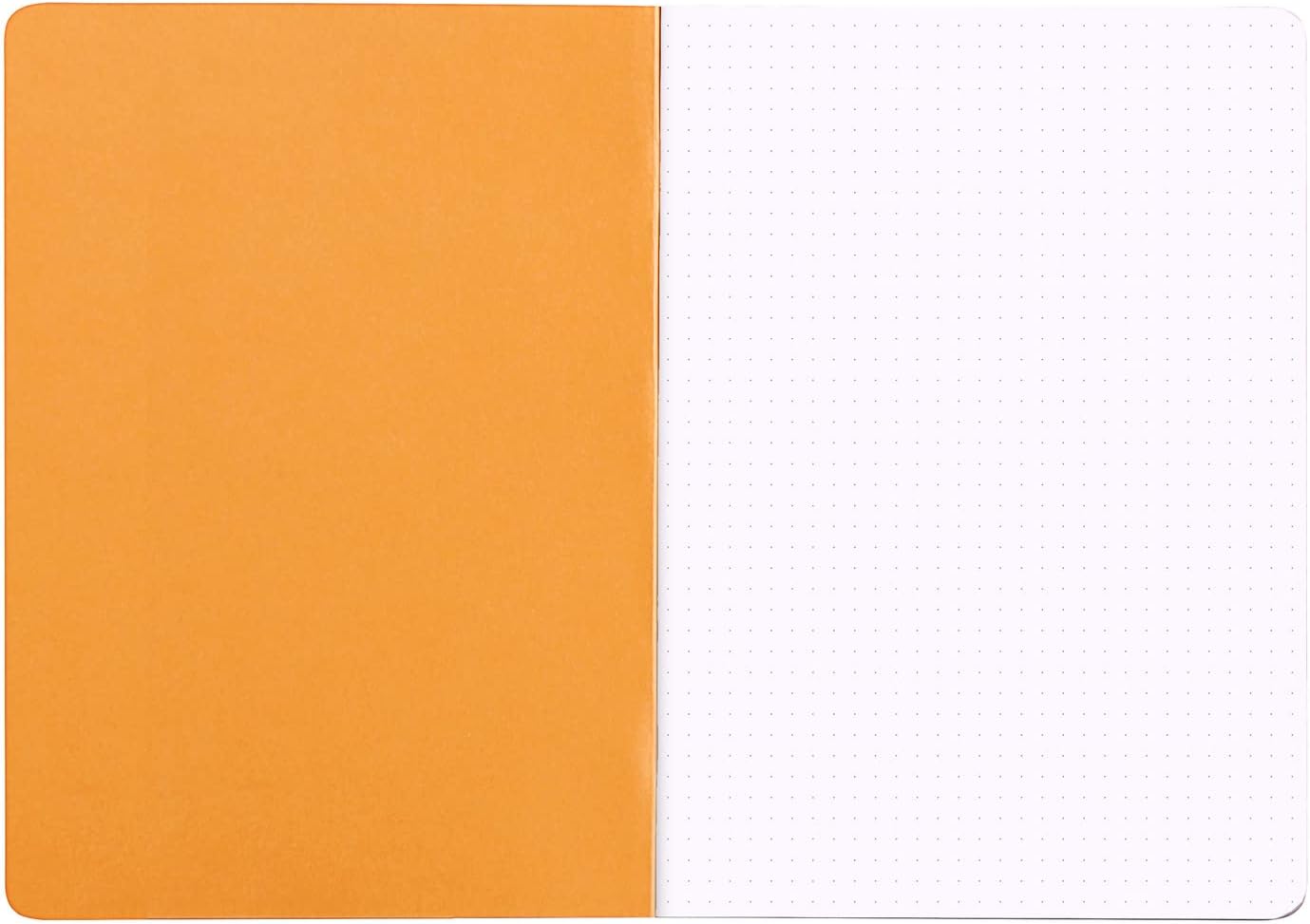 Rhodia Classic cf119190 Staple Notebook, A5, Dot Ruled, 96 Pages, Water Repellent Cover, PEFC Certified, Orange