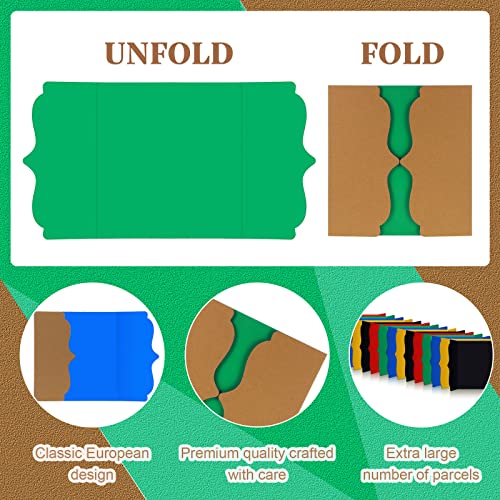 Image of Censen 30 Pcs Trifold Display Board Bulk 12 x 20 Inch Small Colorful Trifold Poster Board Presentation Boards Corrugated Poster Project Boards for Photo Collage Craft Displays Back to School Supplies