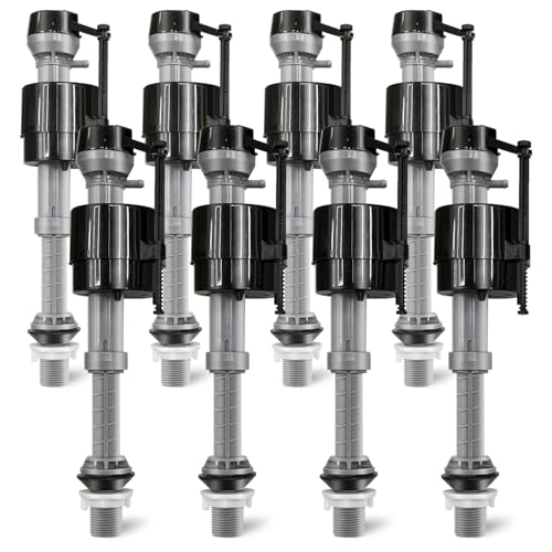 GEMLORD 8 Pack Toilet Fill Valve Replacement Kit, Height Adjustable Toilet Tank Fill Valve Set, Leak-Proof Easy Install Water Control Repair Kit