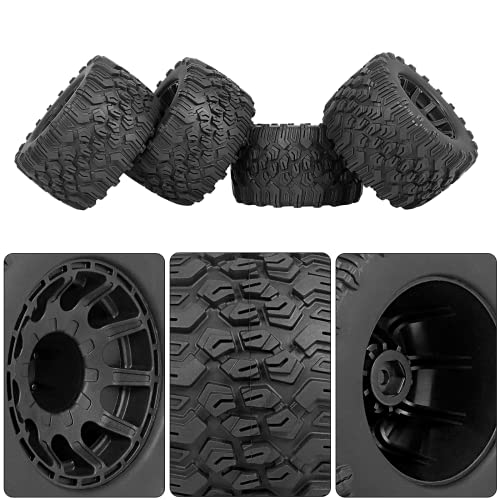 Rcmoxeto 2.8 Rc Tires 12Mm Hex Rc Tires And Wheels Preglued 1/10 Scale Rc Truck Tires With Foam Inserts For Traxxas 2.8 Wheels And Tires For Rustler Stampede 4X4 Vxl Arrma 4Pcs #TOP2