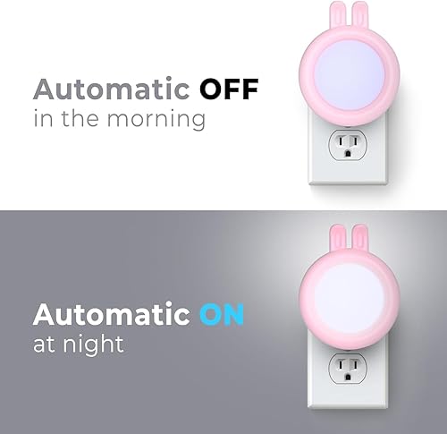 Miniatura 3 de SATONA Luz nocturna de conejo, bonita luz nocturna LED de conejo para habitaciones de niños, pasillos y decoración de fiestas, diseño de pared