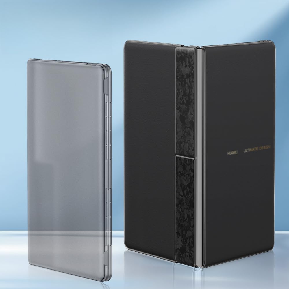 Gruattreay Laptop Case for Huawei MateBook Fold Ultimate Design 18 inch 2025, Skin-Friendly Matte Frosted Translucent Case Anti-Drop Shockproof Protective Hard Cover (Translucent Black)