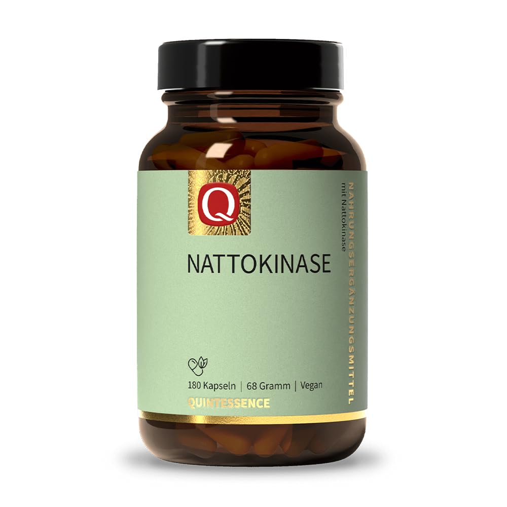Quintessence Nattokinase Kapseln 180 Stk. – Nattokinase Hochdosiert, Vegan & Ohne Zusatzstoffe