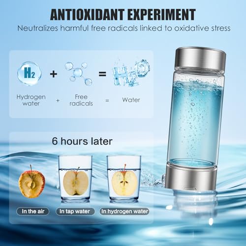 Hydrogen Water Bottles, Portable Hydrogen Water Generator with SPE PEM Technology Water Ionizer, Hydrogenated Water Machine Improve Water in 3 Minutes for Office, Travel, Exercise - Image 3