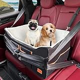 Cosibell Dog Car Seat - Double-Sided Pet Car Seat with Adjustable Safety Strap - Waterproof Dog Car Booster Seats for Small and Medium Dogs - Portable Dog Travel Accessories(Large)