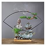 卓上の噴水 クリエイティブ噴水噴水オブジェクト風景ラッキーリビングルームオフィスホームデスクトップアクセサリーオープニング新築祝いギフト デスクトップ噴水 (Color : D)