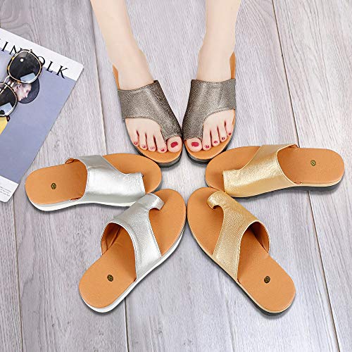 YOJINKE corretor de joanete ortopédico, sandália feminina confortável para uso ao ar livre, sapatos