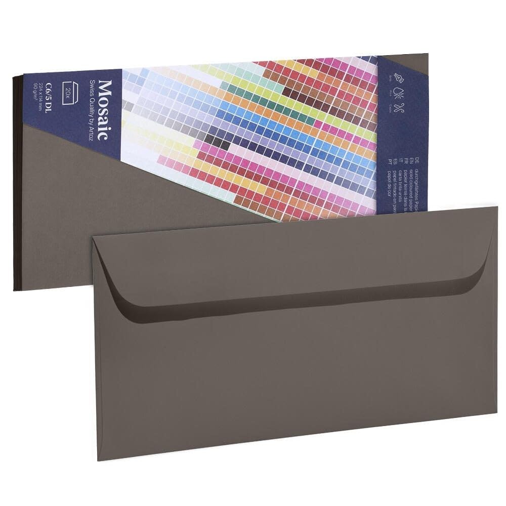 ARTOZ Mosaic Envelope Card, Graphite, C6