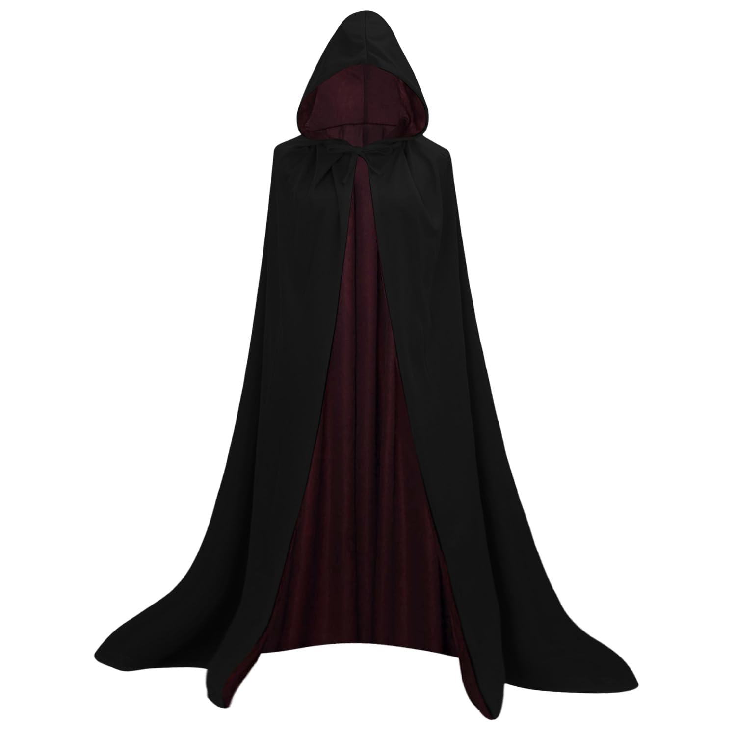 Ulife Mall Hooded Cape Halloween Hooded Cape Cloak Unisex Adult Vampire Witch Cosplay Accessories Fancy Dress Costume Halloween Masquerade Party-120cm