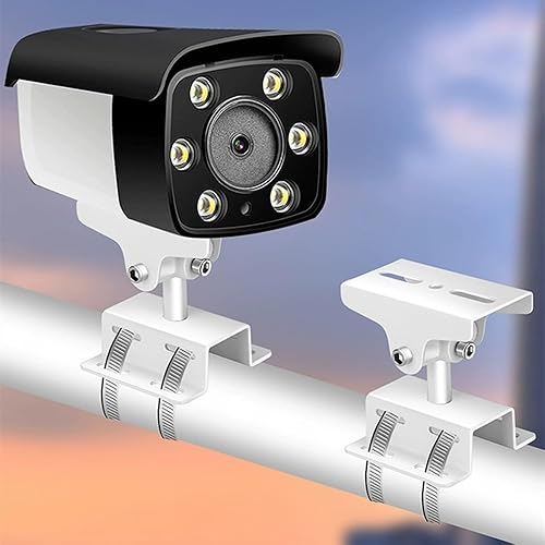 Miniatura 7 de Soportes de montaje en poste para cámara de seguridad CCTV con bucles de 3.937 in, rotación de 360° ajustable, para interior y exterior, montaje en