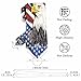 AnBuPan American Flag Men's Novelty Tie Bald Eagle Stars Red Stripes Neckties for Mens,Business Wedding Formal Fashion Party Accessories Gift for Husband Father