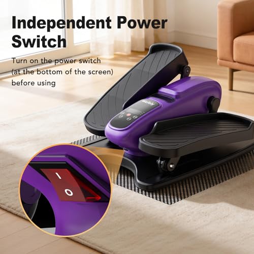 Image of Under Desk Elliptical Machine,Leg Exerciser While Sitting for Seniors with 12 Adjustable Speed RF Remote Control,Quiet & Portable Mini Seated Pedal Exerciser with Non-Slip Mat for Home Office