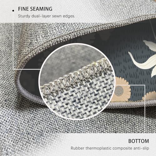 Tapis gris vintage pour chambre ou salon bohème chic